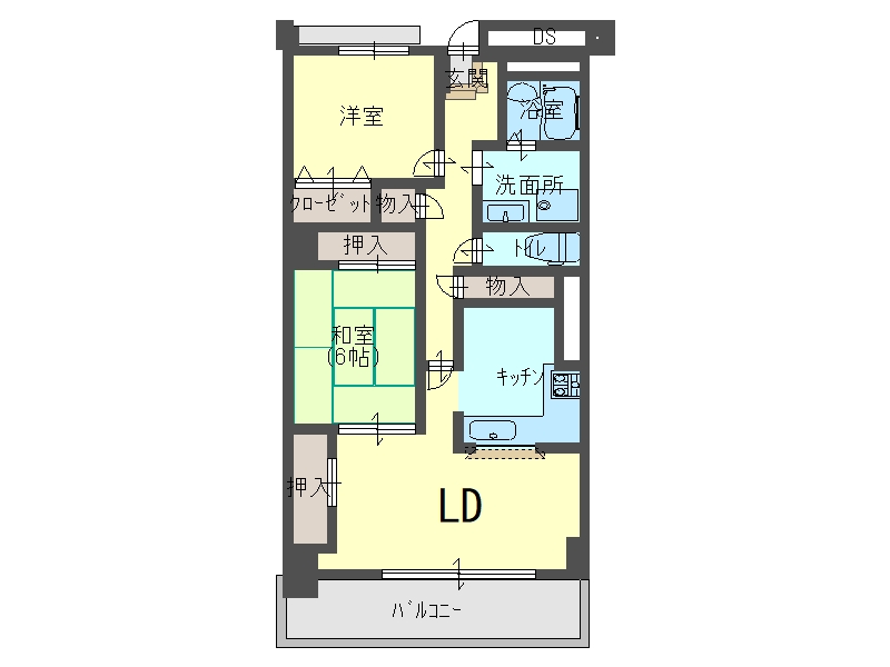 ベッサボーネン芦屋402の間取り