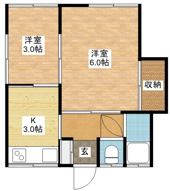 Hutte入船A棟の間取り