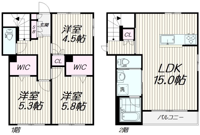 (仮称)中央6丁目メゾンの間取り