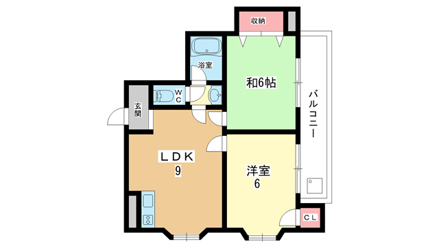 豊中市名神口のマンションの間取り