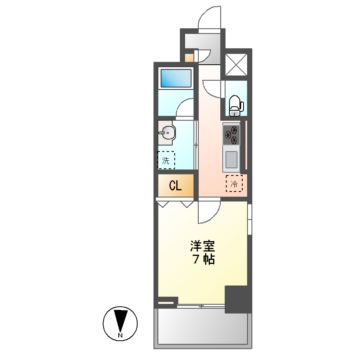 名古屋市中区新栄のマンションの間取り