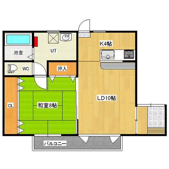 端野町二区４３４ー１貸室の間取り