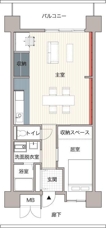 コーシャハイツ港の間取り