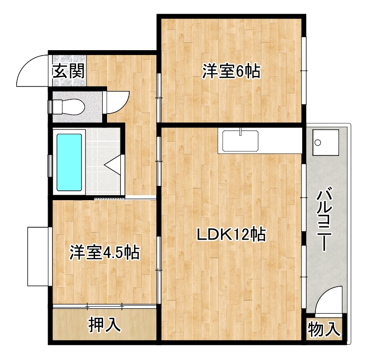 鈴が台マンションB棟の間取り