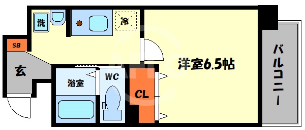 大阪市阿倍野区三明町のマンションの間取り