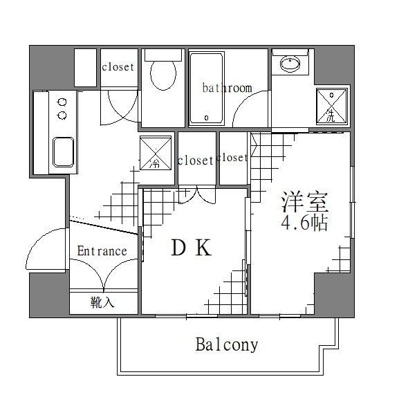 台東区東浅草のマンションの間取り