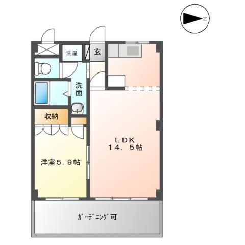 小田原市中曽根のマンションの間取り