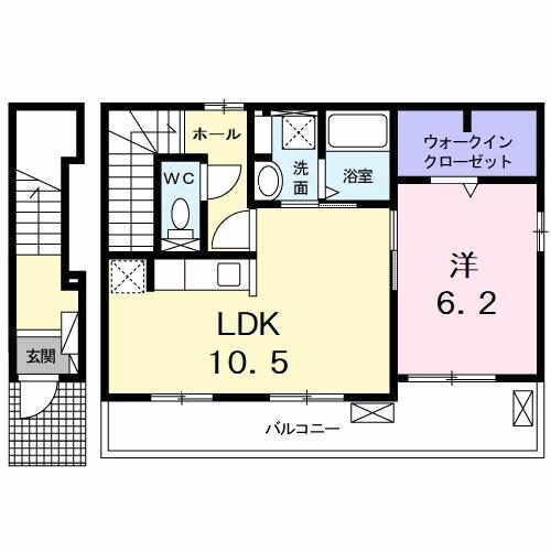 徳島市幟町のアパートの間取り