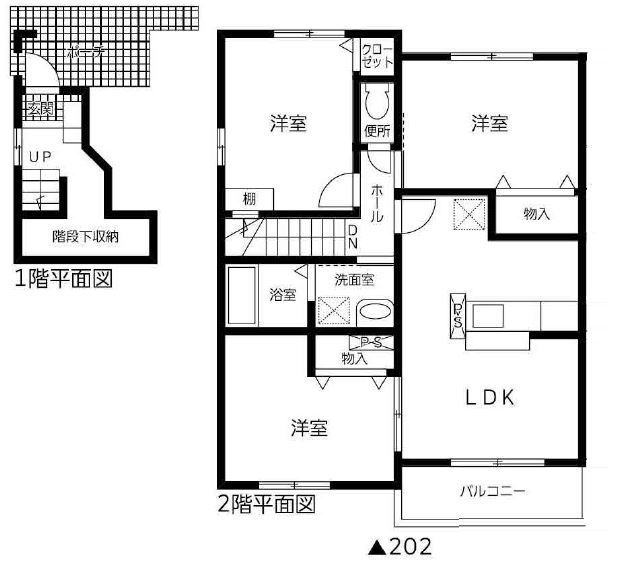 豊川市一宮町のアパートの間取り