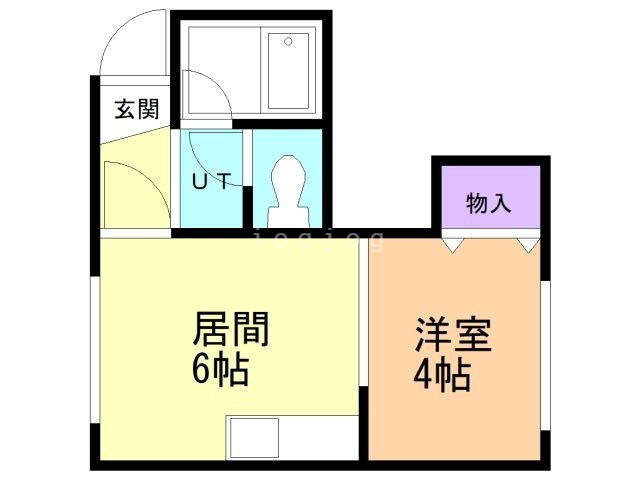 札幌市白石区菊水八条のアパートの間取り