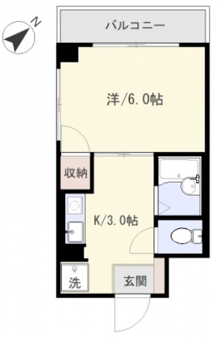 広島市中区宝町のマンションの間取り