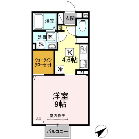 カレッジタウン　A棟の間取り