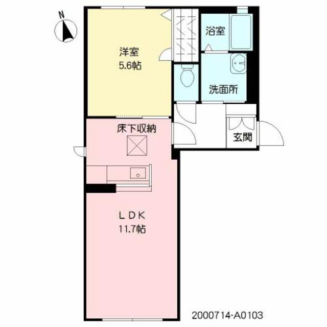 プロヌーブ柿園町　Ａ棟の間取り