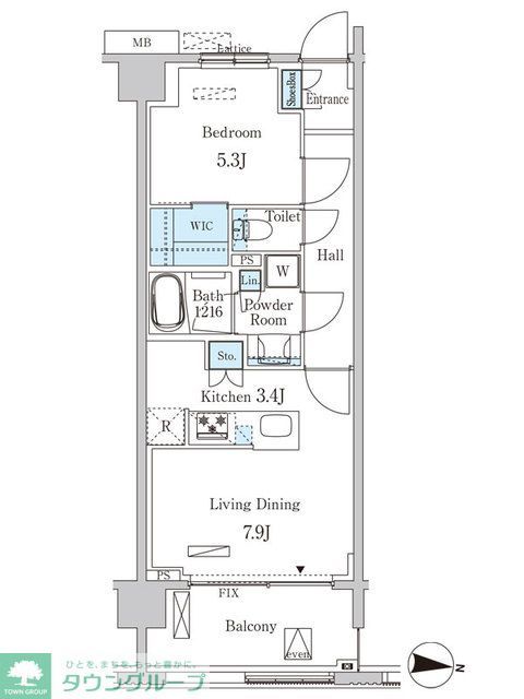 【大田区東矢口のマンションの間取り】