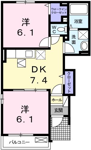 ラ　メゾン　シャルマントAの間取り