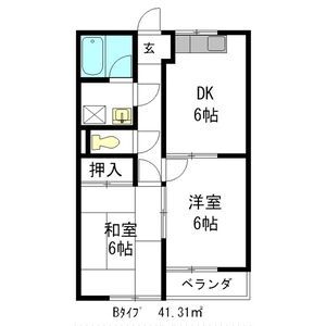 長久手市蟹原のアパートの間取り