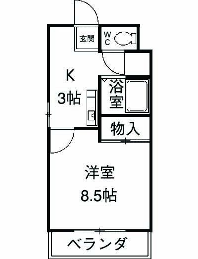 浜松市中央区萩丘のマンションの間取り