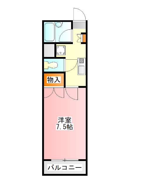 八王子市越野のアパートの間取り