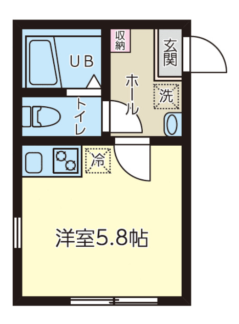 横浜市金沢区富岡東のアパートの間取り