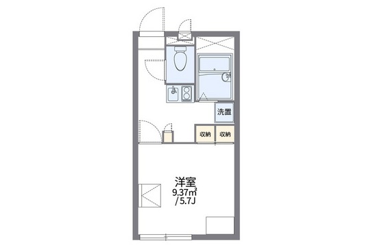 岡山市北区高柳東町のアパートの間取り