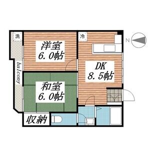 八尾市山城町のマンションの間取り