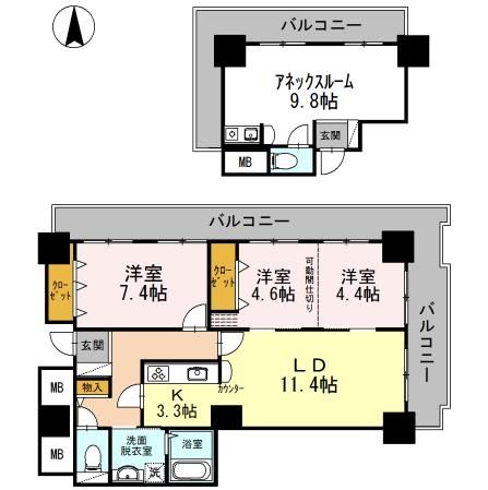 品川区東品川のマンションの間取り