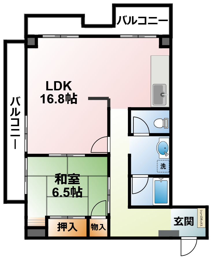 大網ハイツＢ棟の間取り