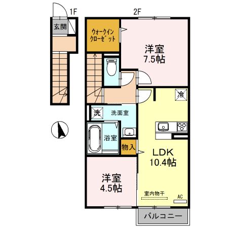 フォーリア　Ａ棟の間取り