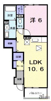 小平市小川町のアパートの間取り