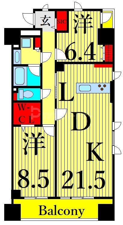 【ロイヤルパークスシーサー南千住の間取り】