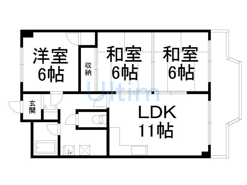 パルテ西京極の間取り