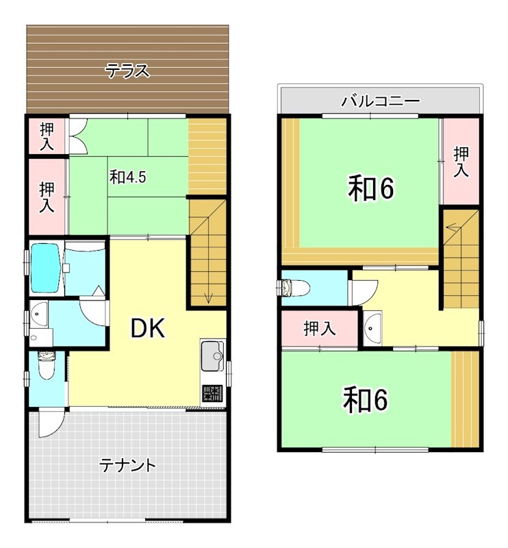 福原町 貸家の間取り写真