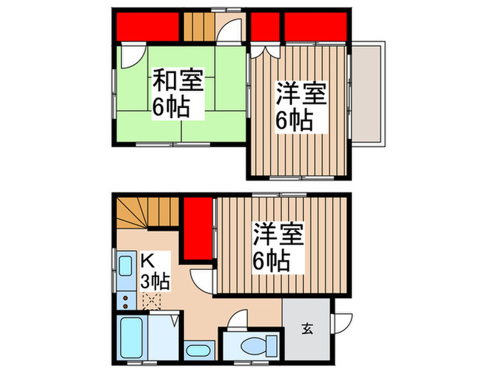 三原4丁目貸家の間取り写真