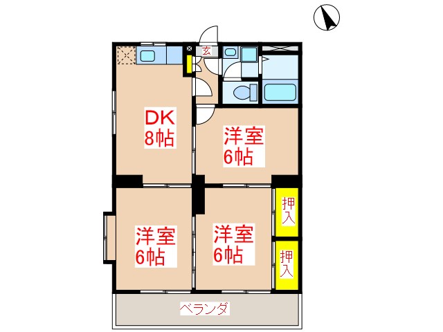 センターパレス京塚1号館の間取り写真
