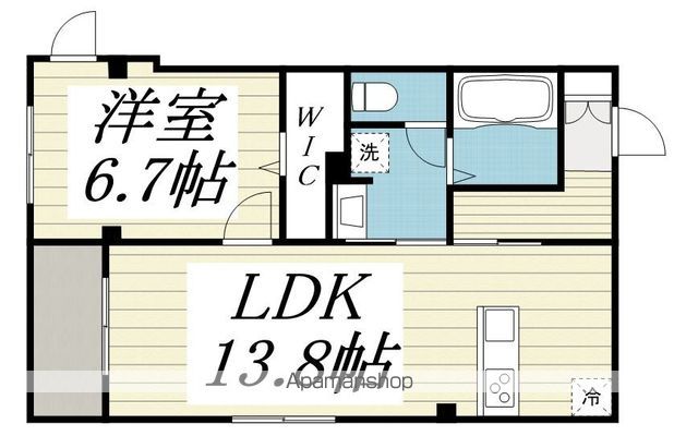 ＪＲ南武線 西国立駅 徒歩6分 3階建 築3年の間取り写真