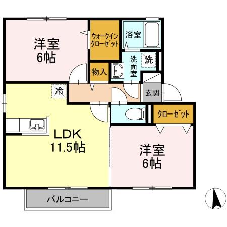 サンライズ宮東 C棟の間取り写真
