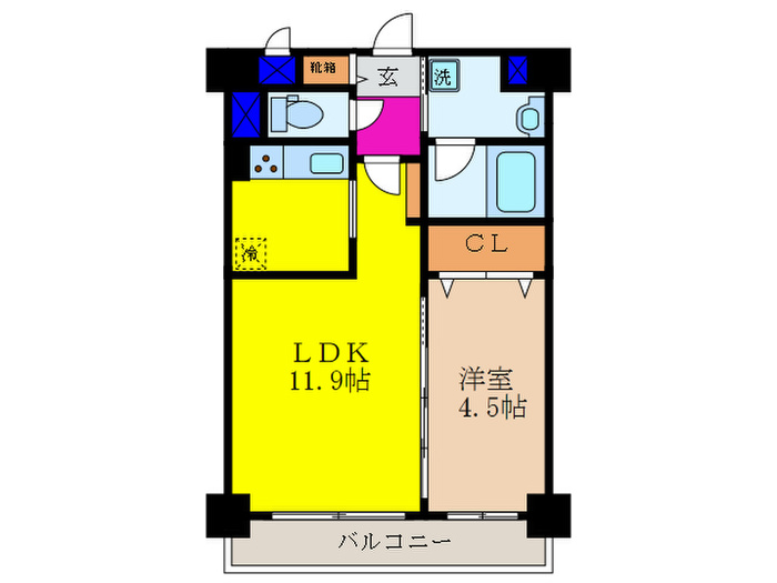 LAVERDE 長田の間取り写真