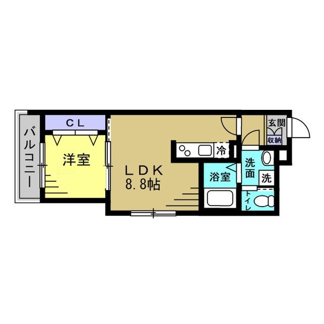 ＪＲ総武線快速 船橋駅 徒歩12分 3階建 築1年の間取り写真