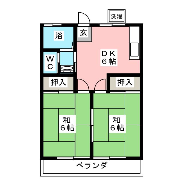 第二桐山ハイツの間取り