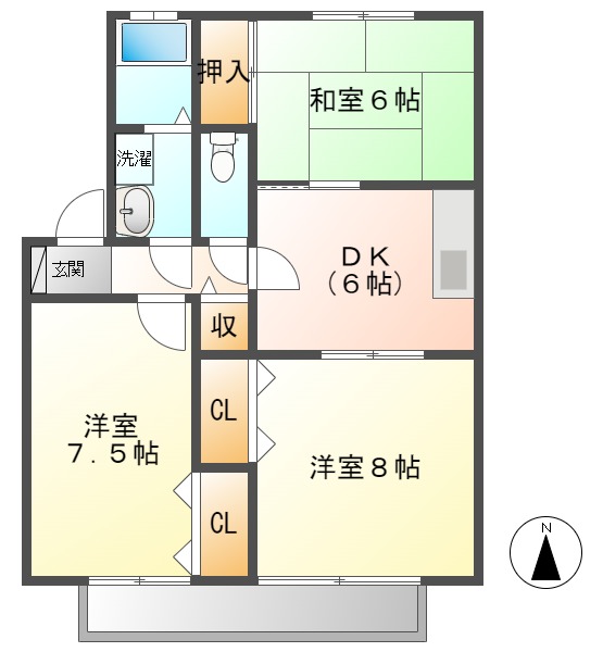 ファミール西深津の間取り