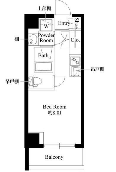 【横浜市西区伊勢町のマンションの間取り】