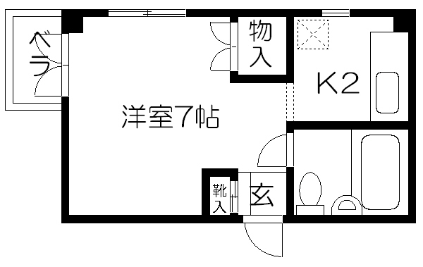 京都市中京区達磨町のマンションの間取り