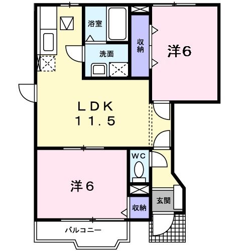 備前市香登本のアパートの間取り