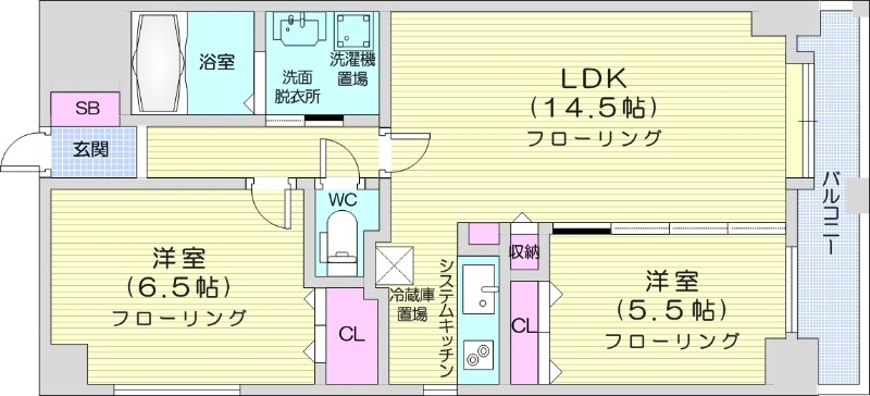 【ラディア近代美術館前の間取り】