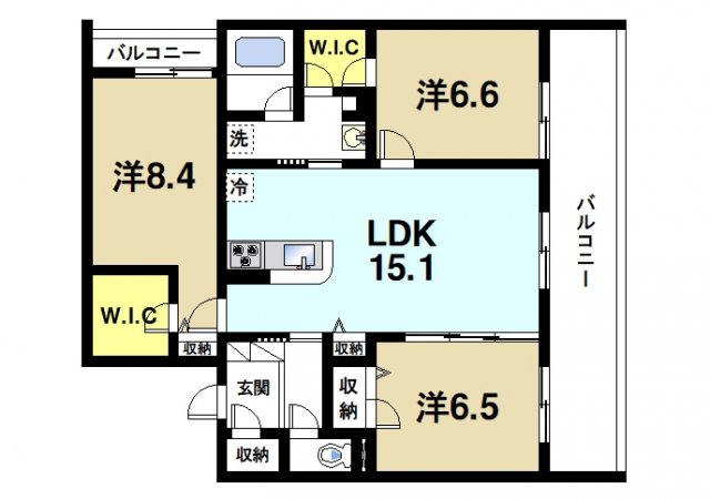 シャーメゾン　ネクサスの間取り