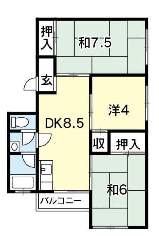 城見ハイツの間取り