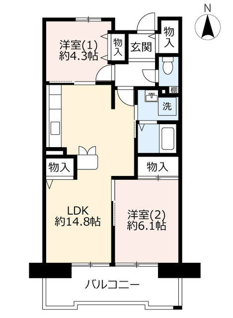 ＵＲアルビス旭ヶ丘の間取り