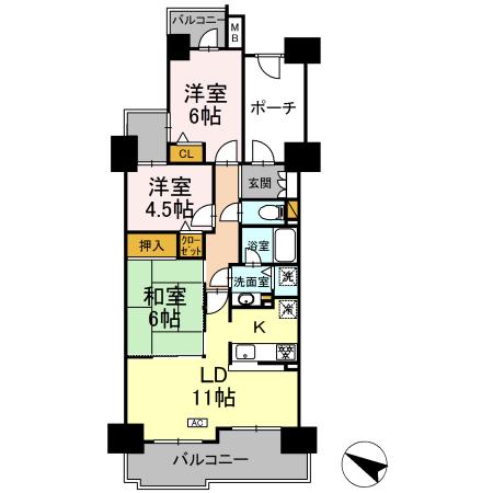 デイパーク横濱天王町の間取り