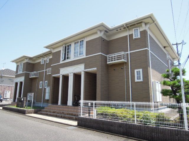 静岡市清水区蒲原東のアパートの建物外観