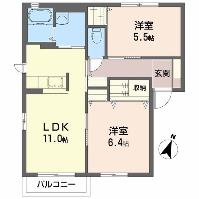 メゾンドソレイユ　１番館の間取り